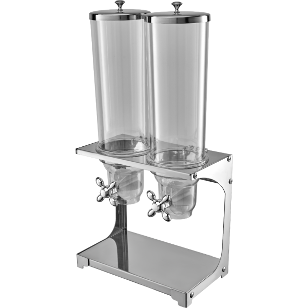 Диспенсер для мюсли и хлопьев Bufett CCD 051 с дозатором 2x4л, прозрачный, 641051