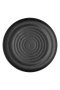 Тарелка круглая черная фарфоровая "Ink Circles", 270х270х28 мм, BUFETT, 640123
