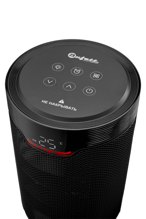 Обогреватель электрический Bufett DHT 907 с дисплеем, 1500Вт, черный, 640907