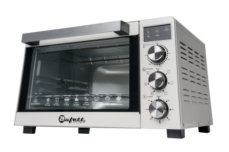 Мини-печь электрическая Bufett HMO 663 с дисплеем, конвекцией и грилем, 35л, 1500Вт, белый, 640663