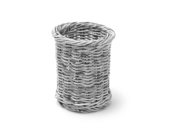Корзинка для столовых приборов HENDI 426197, ø100x(H)120 мм, светло-серая