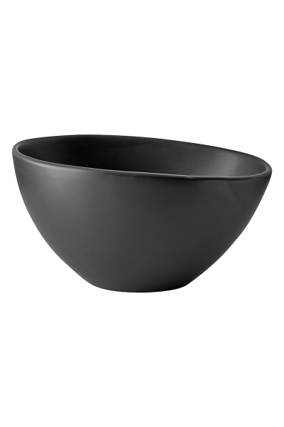 Салатник фарфоровый черный матовый "Rock Garden", 14,4х12,5х7,6 мм, BUFETT, 640082