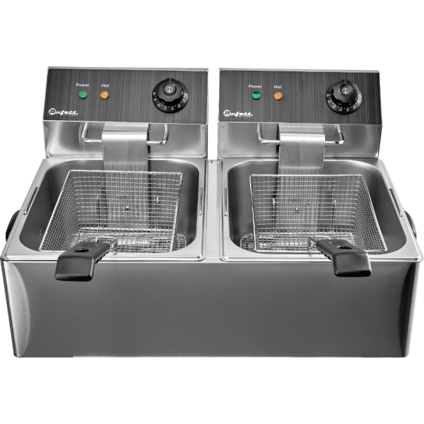 Фритюрница электрическая Bufett CFR 145 двойная 2x6л, с двумя корзинами, 2х2500Вт, 641145