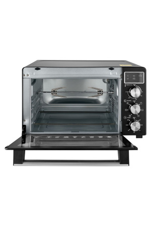 Мини-печь электрическая Bufett HMO 661 с дисплеем, конвекцией и грилем, 35л, 1500Вт, черный, 640661