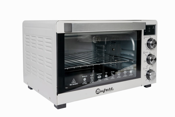 Мини-печь электрическая Bufett HMO 663 с дисплеем, конвекцией и грилем, 35л, 1500Вт, белый, 640663