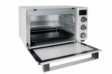 Мини-печь электрическая Bufett HMO 663 с дисплеем, конвекцией и грилем, 35л, 1500Вт, белый, 640663