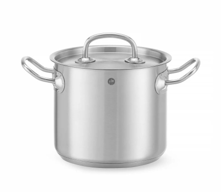 Кастрюля высокая с крышкой HENDI Kitchen Line 837108, 2,8 л, ø160x(H)140 мм