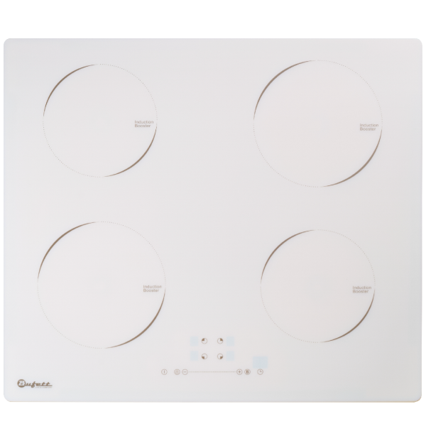 Панель варочная Bufett IHB 437 индукционная, 4 конфорки, 7000 Вт, белая, 640437