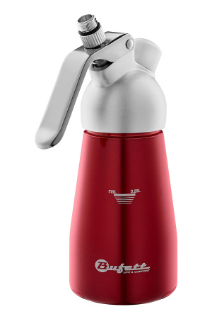 Сифон для сливок Bufett Kulinarische Produkte 0,25л, красный металлик, 640014