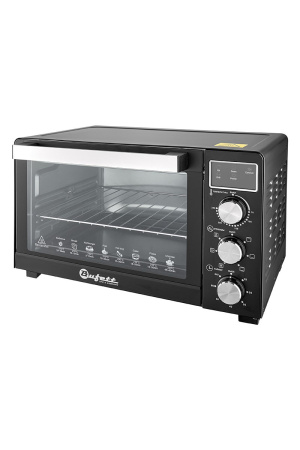 Мини-печь электрическая Bufett HMO 661 с дисплеем, конвекцией и грилем, 35л, 1500Вт, черный, 640661
