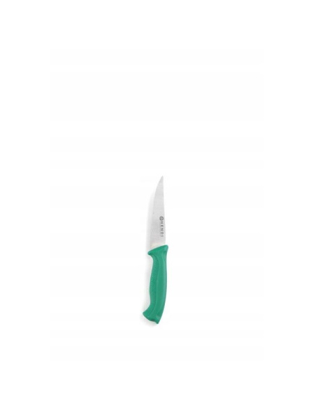 Нож профессиональный универсальный с зубчатой кромкой, зеленый, 100 мм, HENDI, 842119