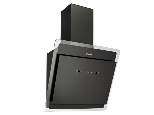 Вытяжка наклонная Bufett GHD 451 с сенсорным управлением и дд,  60см, черная, 640451