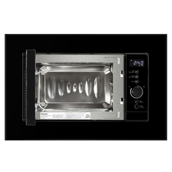 Печь микроволновая Bufett JMW 591 встраиваемая, 20л, 800Вт, черная, 640591