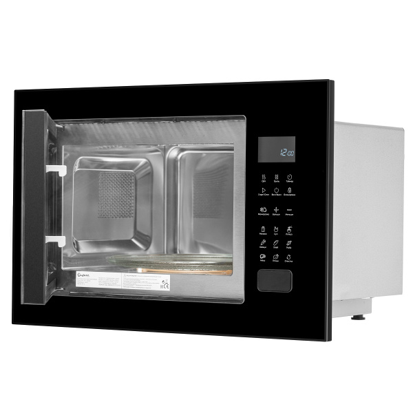 Печь микроволновая Bufett JMW 593 встраиваемая, 25л, 1200Вт, черная, 640593