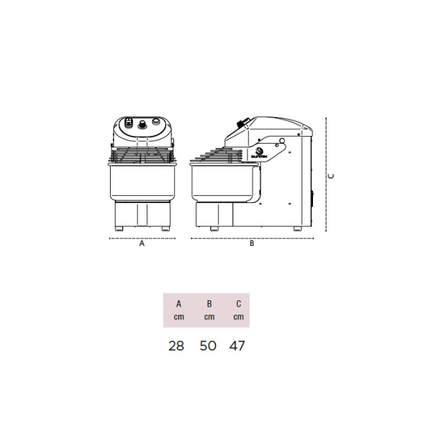 Тестомес Sunmix с фиксированной дежой EASY6_B